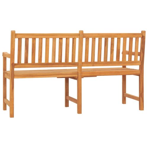 3-местна градинска пейка с масичка, 150 см, тик масив