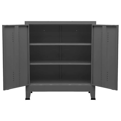Индустриален скрин за съхранение антрацит 90x40x100 cм стомана