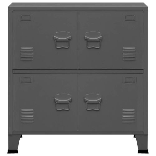 Индустриален скрин за съхранение антрацит 75x40x80 cм стомана