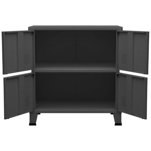 Индустриален скрин за съхранение антрацит 75x40x80 cм стомана