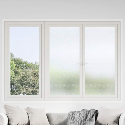 Фолио за прозорци, матирано, дизайн с ивици, 0,9x50 м, PVC
