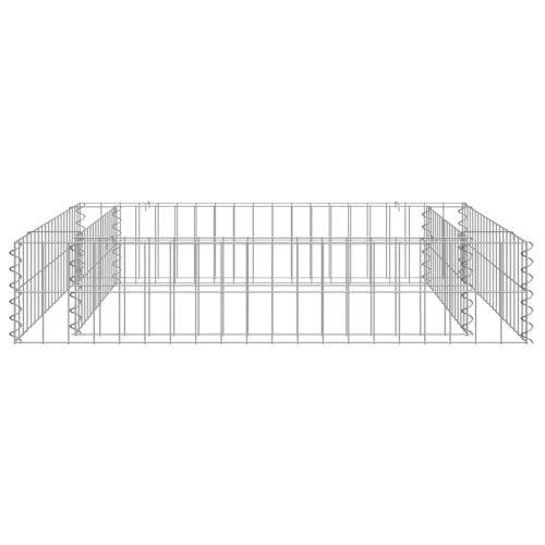 Габион повдигната леха, поцинкована стомана, 100x100x20 см