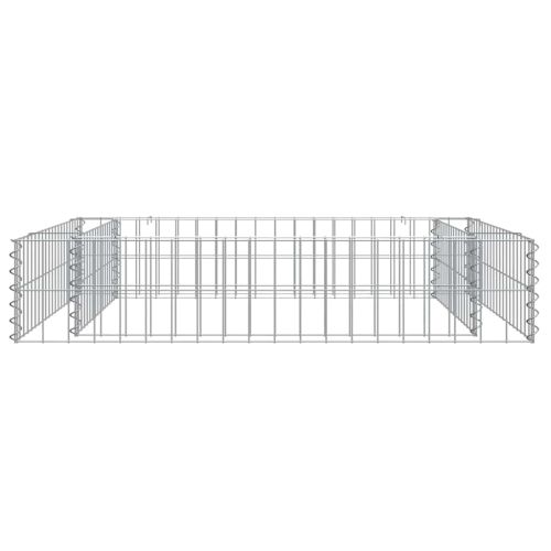 Габион повдигната леха, поцинкована стомана, 100x100x20 см