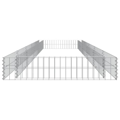 Габион повдигната леха, поцинкована стомана, 500x100x20 cм