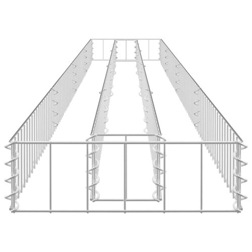 Габион повдигната леха, поцинкована стомана, 360x30x10 cм