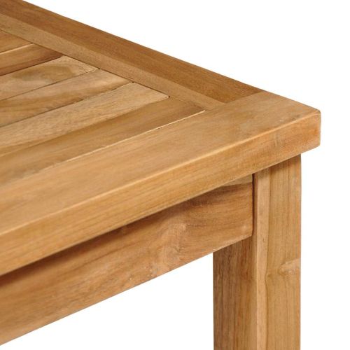 Градински комплект за хранене от 3 части, 80x80 см, масивно тиково дърво