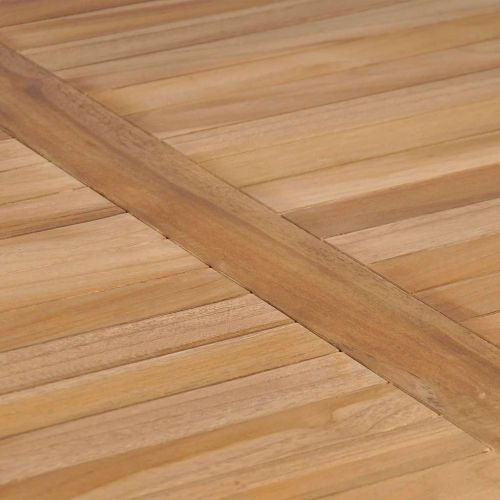 Градински комплект за хранене от 3 части, 80x80 см, масивно тиково дърво
