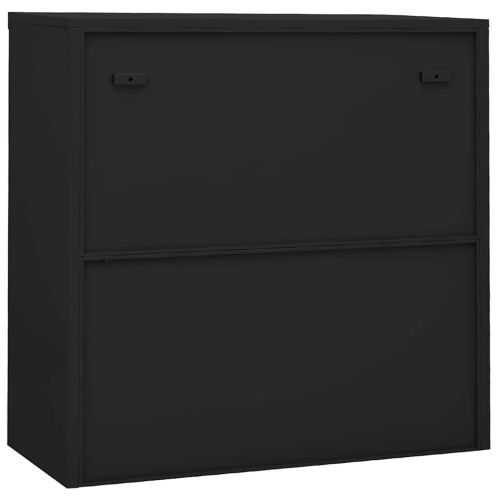 Офис шкаф с плъзгаща се врата, антрацит, 90x40x90 см, стомана