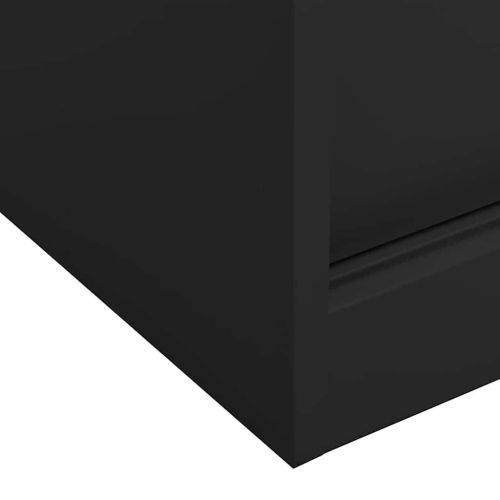 Офис шкаф с плъзгаща се врата, антрацит, 90x40x90 см, стомана