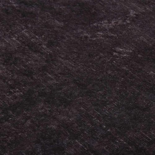 Килим, миещ се, черно и златисто, 80x300 см