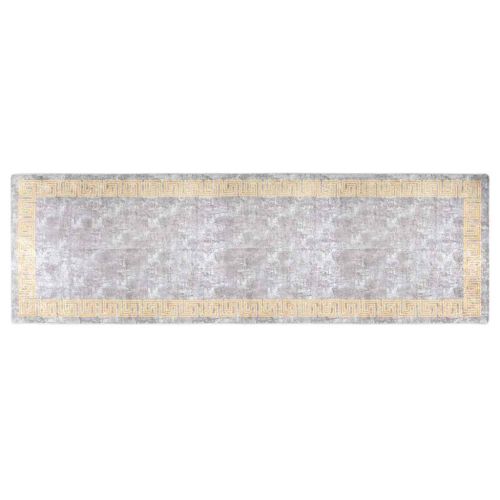 Килим, миещ се, сив, 80x300 см