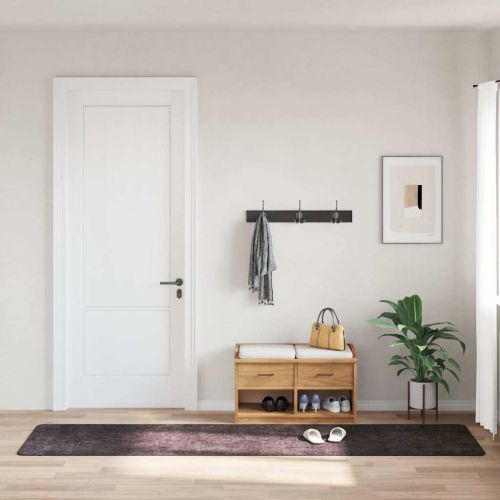 Килим, миещ се, 80x300 см, антрацит