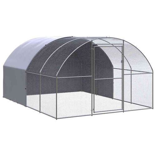 Птичарник на открито, 3x4x2 м, поцинкована стомана