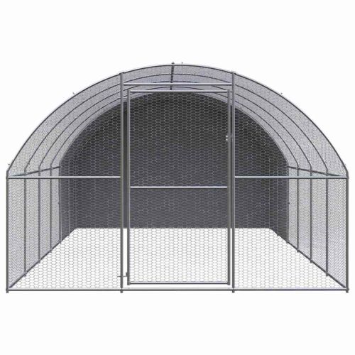 Птичарник на открито, 3x6x2 м, поцинкована стомана