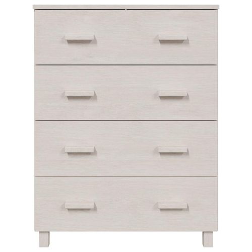 Сайдборд HAMAR бял 79x40x103,5 см борово дърво масив