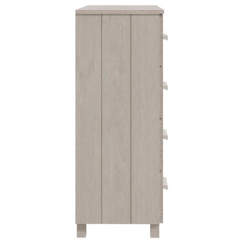 Сайдборд HAMAR бял 79x40x103,5 см борово дърво масив