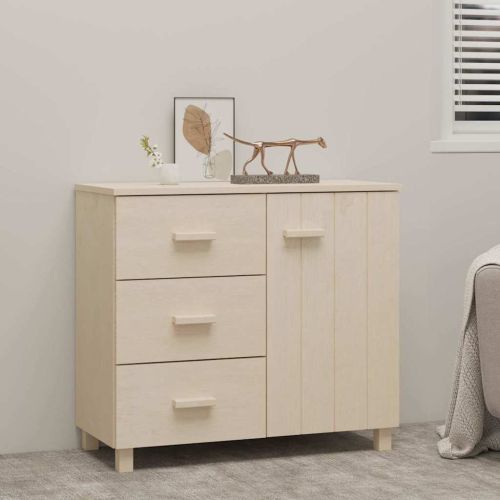 Сайдборд HAMAR, меденокафяво, 90x40x80 см, борово дърво масив
