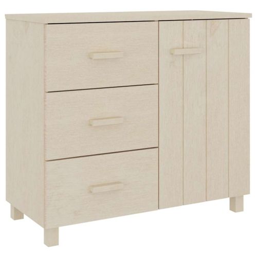 Сайдборд HAMAR, меденокафяво, 90x40x80 см, борово дърво масив