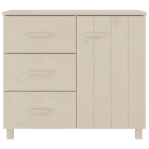 Сайдборд HAMAR, меденокафяво, 90x40x80 см, борово дърво масив