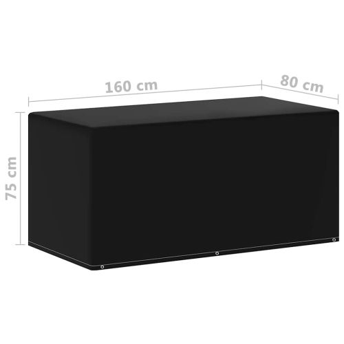 Покривала за градински мебели 2 бр 6 капси 160x80x75 см