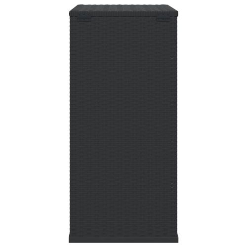 Кутия за градински възглавници PE ратан 100x49x103,5 см черна