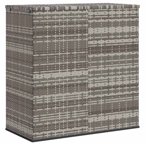 Кутия за градински възглавници PE ратан 100x49x103,5 см сива