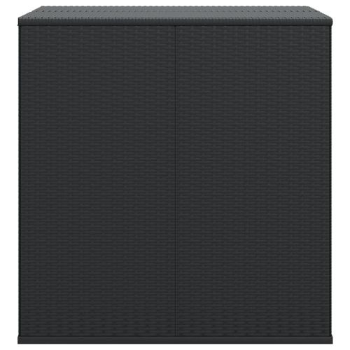 Кутия за градински възглавници PE Ратан 100x97,5x104 см черна