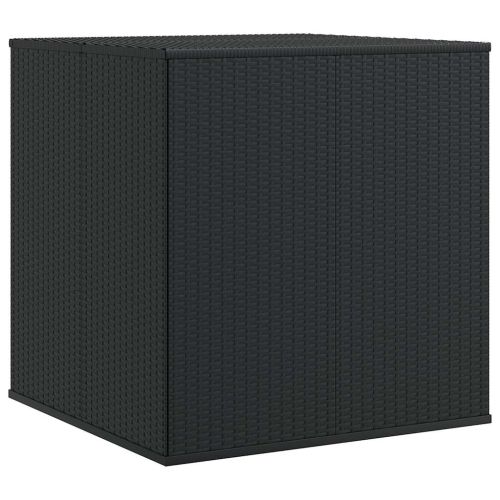 Кутия за градински възглавници PE Ратан 100x97,5x104 см черна
