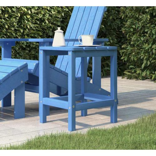 Градинска маса Adirondack, аква синьо, 38x38x46 см, HDPE