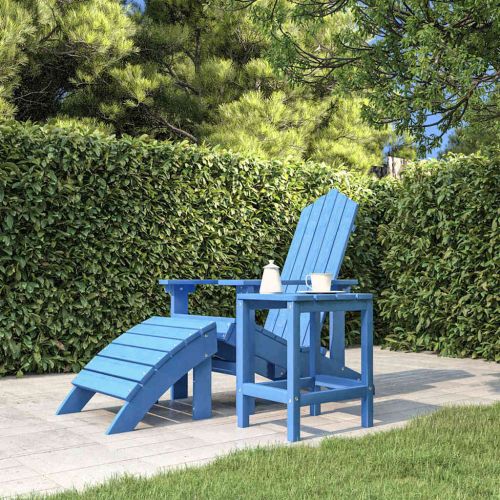 Градинска маса Adirondack, аква синьо, 38x38x46 см, HDPE