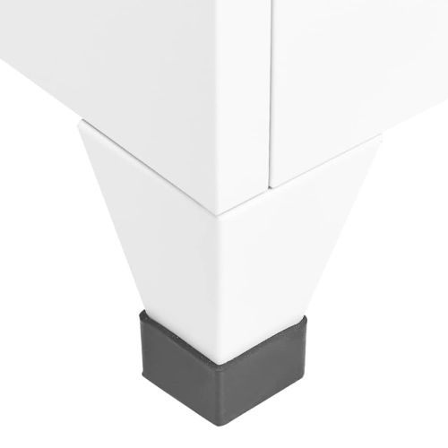 Заключващ се шкаф, бял, 38x40x180 см, стомана