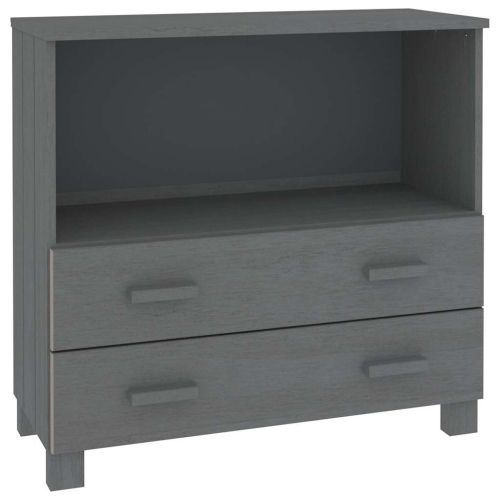 Сайдборд HAMAR, тъмносив, 85x35x80 см, борово дърво масив