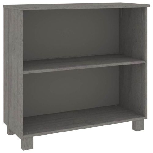 Сайдборд HAMAR, светлосив, 85x35x80 см, борово дърво масив