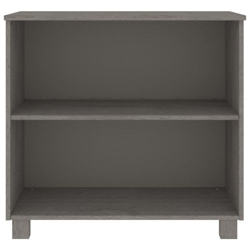 Сайдборд HAMAR, светлосив, 85x35x80 см, борово дърво масив