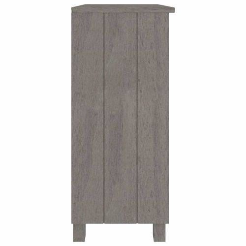 Сайдборд HAMAR, светлосив, 85x35x80 см, борово дърво масив