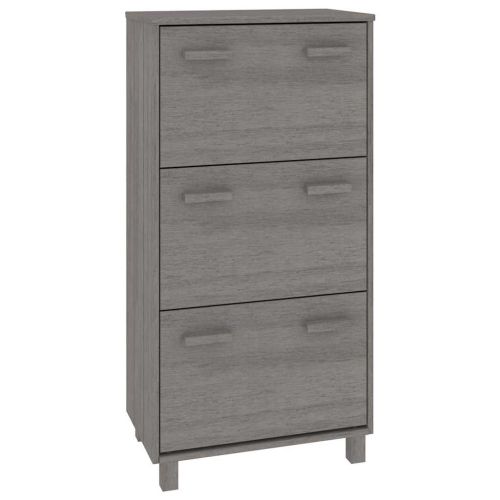 Шкаф за обувки HAMAR, светлосив, 59,5x35x117 см, бор масив