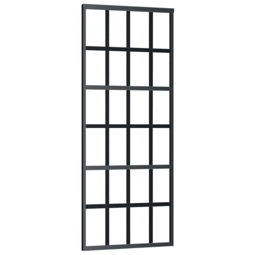 Плъзгаща се врата с механизъм, ESG стъкло и алуминий, 76x205 см