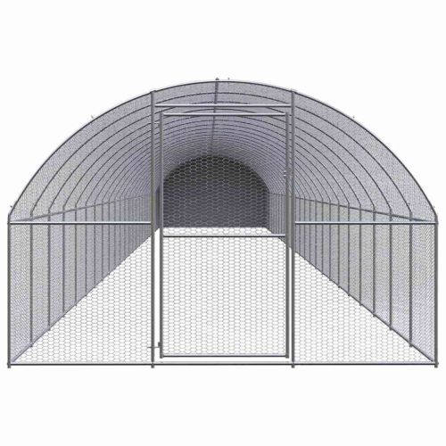 Птичарник на открито, 3x24x2 м, поцинкована стомана
