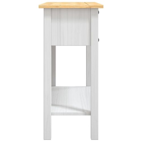 Конзолна маса мексикански бор стил Корона бяла 90x34,5x73 cм