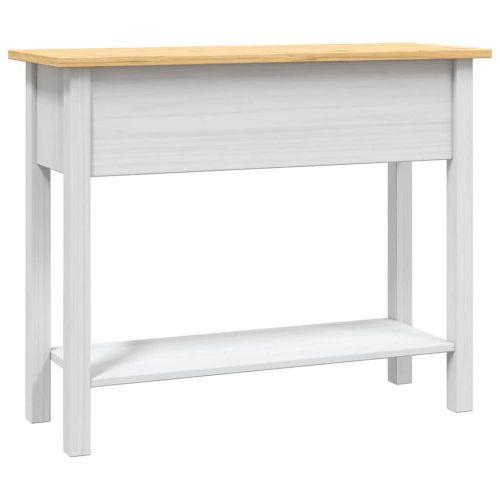 Конзолна маса мексикански бор стил Корона бяла 90x34,5x73 cм