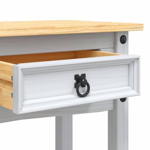 Конзолна маса мексикански бор стил Корона бяла 90x34,5x73 cм