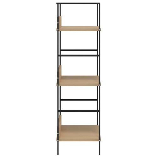 Библиотека с 3 рафта, дъб, 60x27,6x90,5 см, инженерно дърво