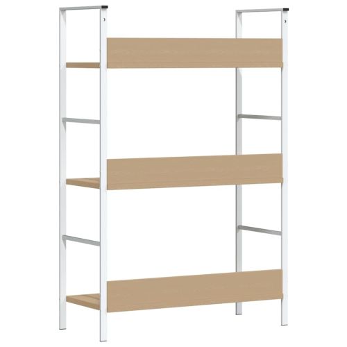 Библиотека с 3 рафта, дъб, 60x27,6x90,5 см, инженерно дърво
