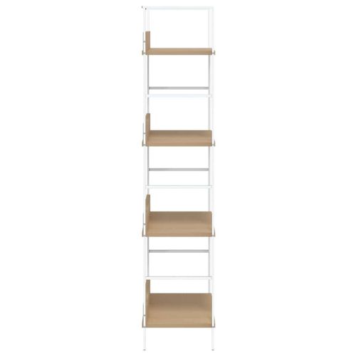 Библиотека с 4 рафта, дъб, 60x27,6x124,5 см, инженерно дърво