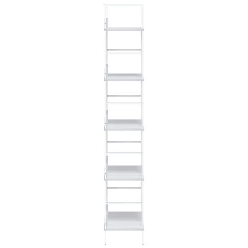 Библиотека с 5 рафта, бяла, 60x27,6x158,5 см, инженерно дърво