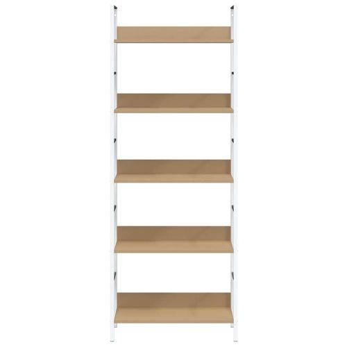 Библиотека с 5 рафта, дъб, 60x27,6x158,5 см, инженерно дърво
