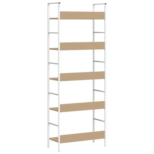 Библиотека с 5 рафта, дъб, 60x27,6x158,5 см, инженерно дърво