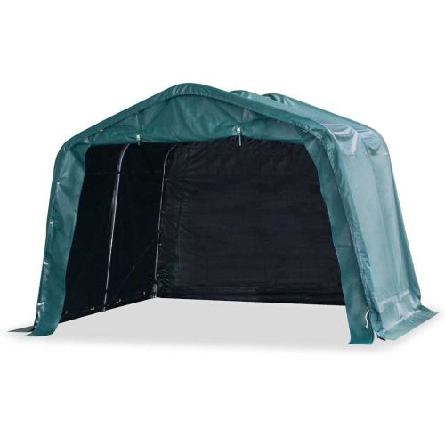 Мобилен навес за животни PVC 550 г/м² 3,3x3,2 м тъмнозелен