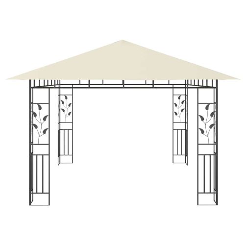 Шатра с комарник и LED стринг, 4x3x2,73 м, 180 г/м², кремава