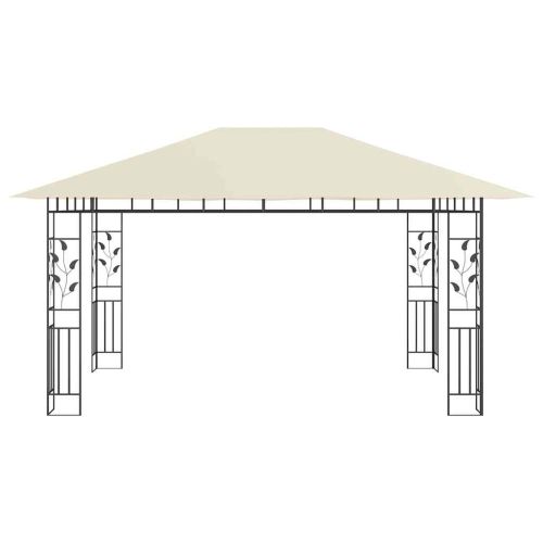 Шатра с комарник и LED стринг, 4x3x2,73 м, 180 г/м², кремава